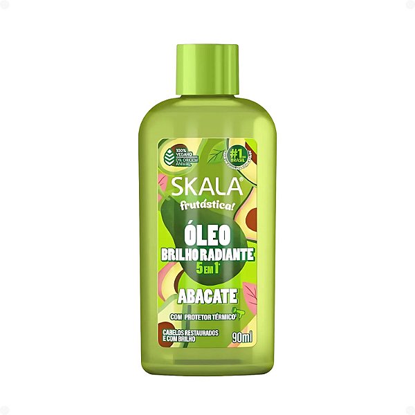 Óleo Brilho Radiante Skala Frutástica! 5 em 1 Abacate Com Protetor Térmico 90ml