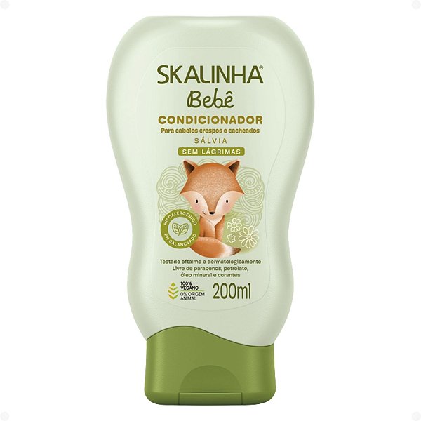 Condicionador Skalinha Bebê Com Sálvia Para Cabelos Crespos e Cacheados 200ml