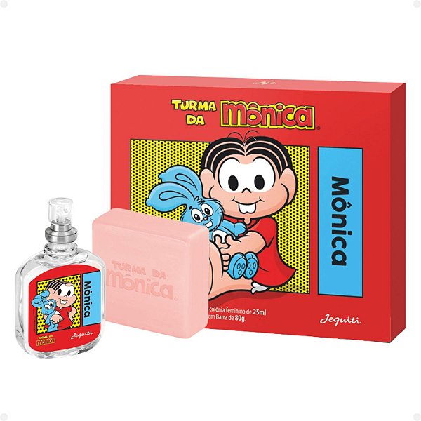 Kit Jequiti Turma Da Mônica: Estojo Mônica Com 1 Colônia 25ml e 1 Sabonete 80g
