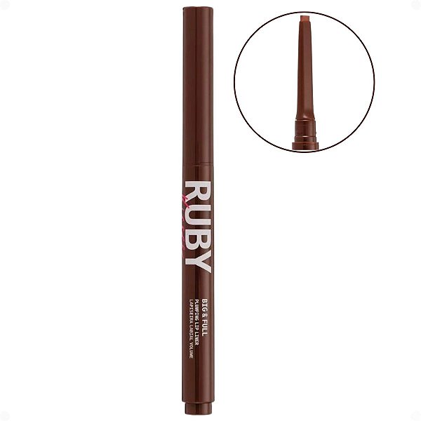Lapiseira Labial Volume Ruby Kisses Kiss New York Big e Full Warm Brown