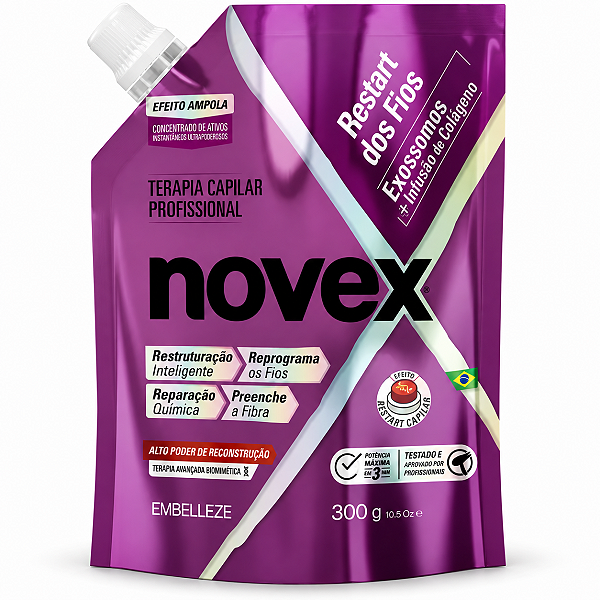 Refil Terapia Capilar Novex Restart Dos Fios Exossomos Recosntrução 300g