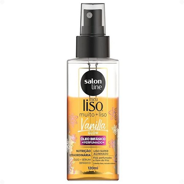 Óleo Bifásico Capilar Perfumado Vanilla Glow Salon Line Meu Liso Muito + Liso 120ml