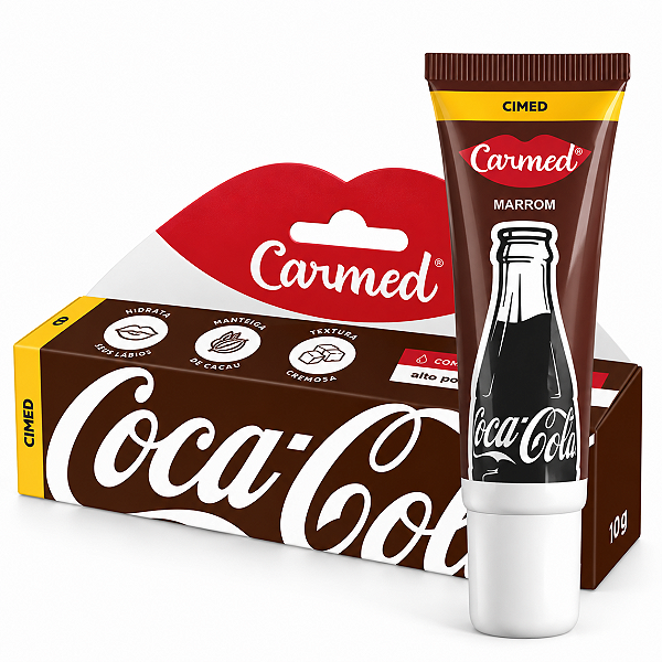 Hidratante Labial Carmed Coca-Cola Marrom 10g