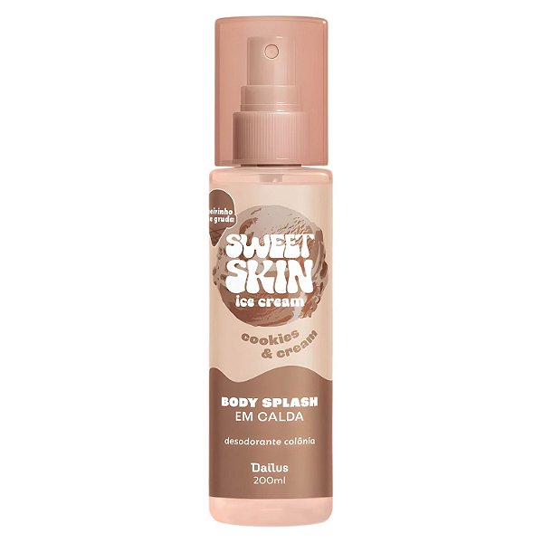 Body Splash Em Calda Dailus Sweet Skin Ice Cream Cookies e Cream 200ml