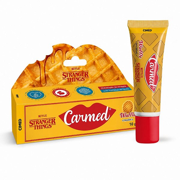Hidratante Labial Carmed Netflix Stranger Things Waffle Incolor 10g