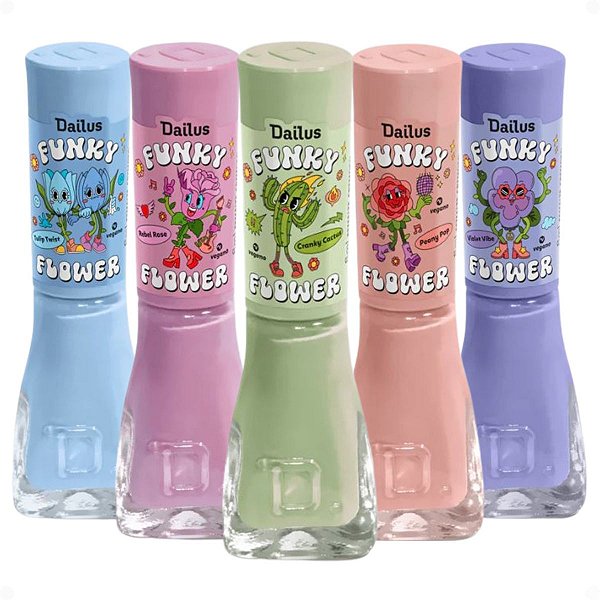 Kit Dailus Funky Flower 5 Esmaltes