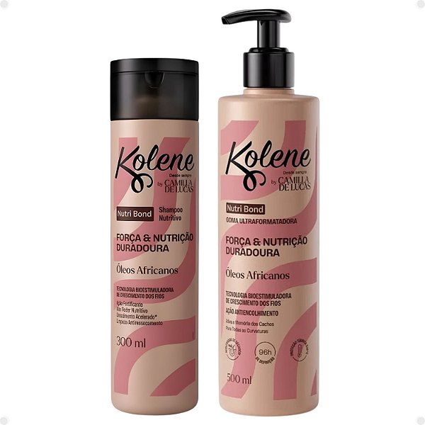 Kit Kolene By Camilla De Lucas Nutri Bond: Shampoo 300ml e Goma Ultraformatadora 500ml