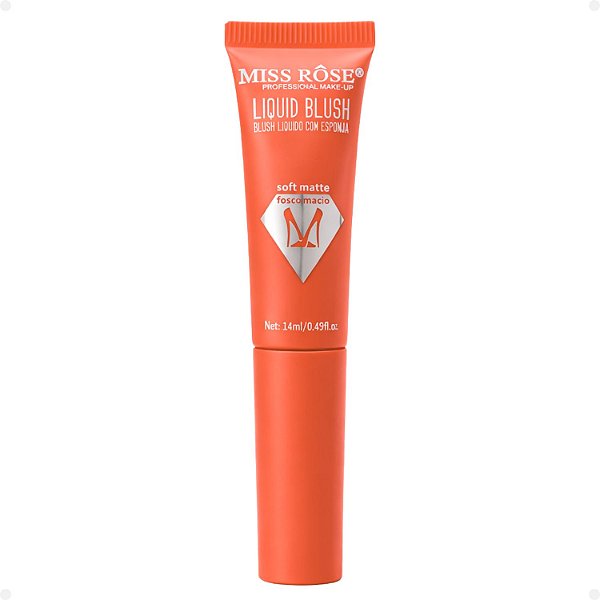 Blush Líquido Com Esponja Miss Rôse Fosco Macio 03 14ml