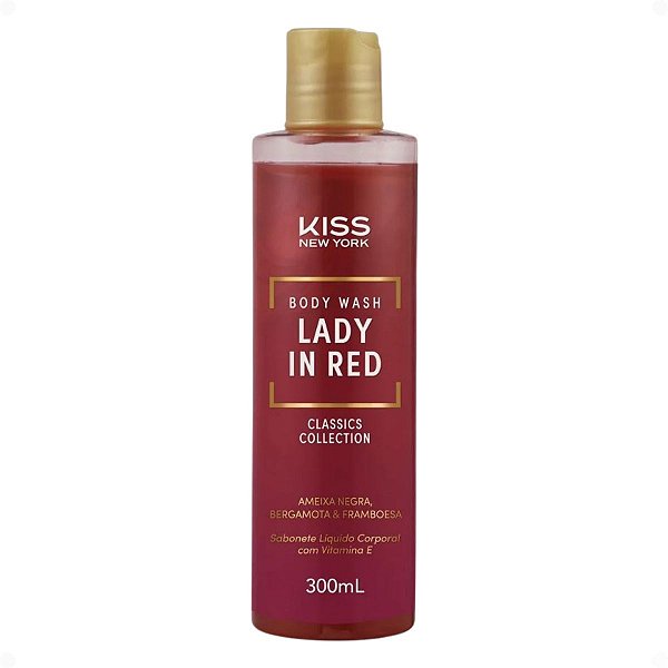 Sabonete Líquido Corporal Kiss New York Body Wash Lady In Red 300ml