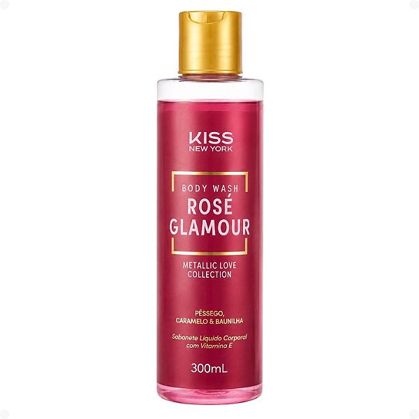 Sabonete Líquido Corporal Kiss New York Body Wash Rosé Glamour 300ml