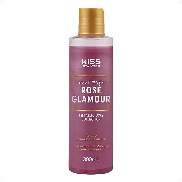 Sabonete Líquido Corporal Kiss New York Body Wash Rosé Glamour 300ml