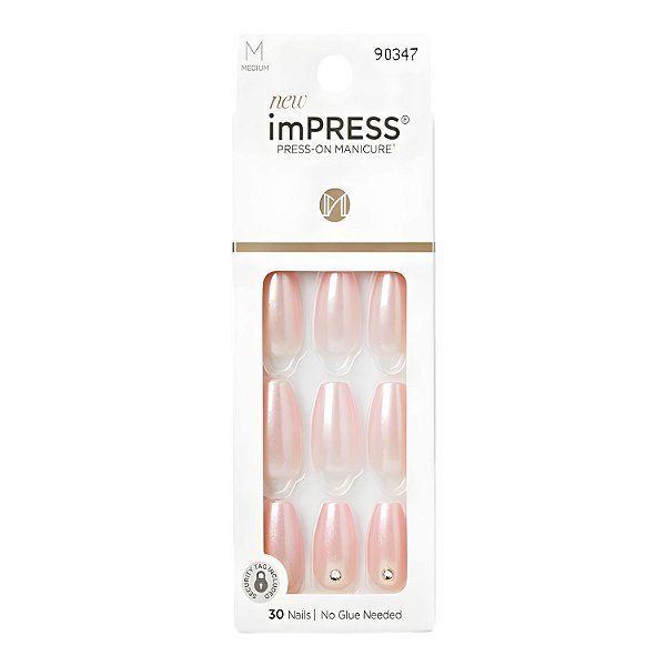 Unhas Postiças imPress Kiss Ny Glazed Pink IMM30
