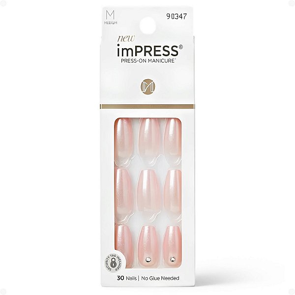 Unhas Postiças imPress Kiss Ny Glazed Pink IMM30