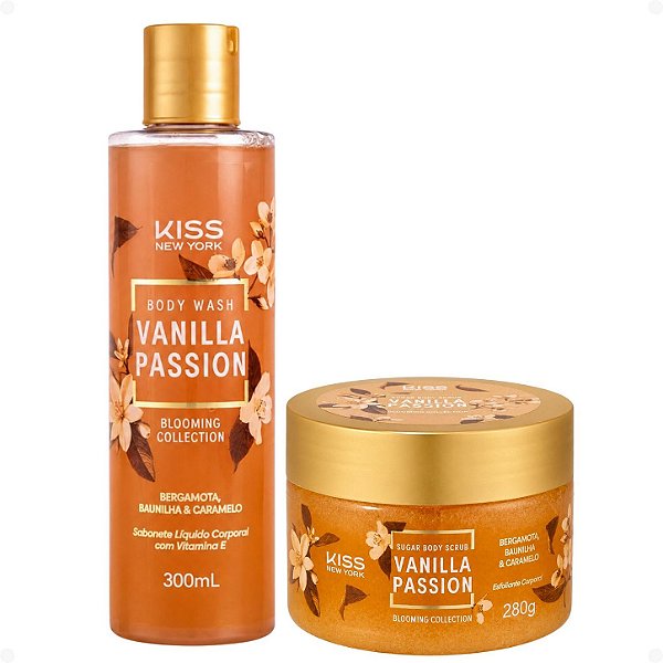 Kit Kiss Ny Vanilla Passion: Sabonete Líquido 300ml e Esfoliante Corporal 280g
