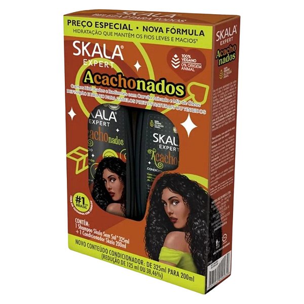 Kit Skala Expert Acachonados: Shampoo 325ml e Condicionador 200ml