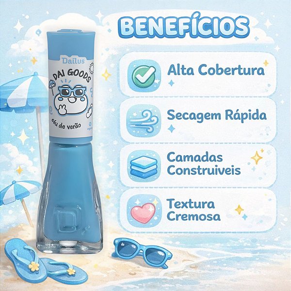 Esmalte Cremoso Dailus Dai Goods Céu De Verão 8ml