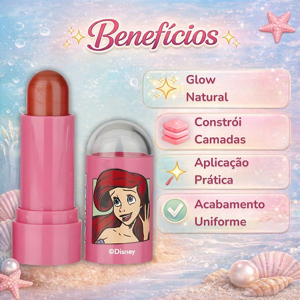 Blush Stick Fenzza Disney Princesa Ariel Sunset Dis110