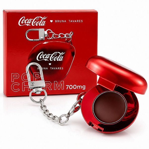 Balm Labial Bruna Tavares Coca-Cola Pop Charm Com Acessório Para Chaveiro