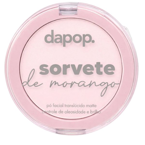 Pó Facial Translúcido Matte Dapop Sorvete De Morango Dp2398