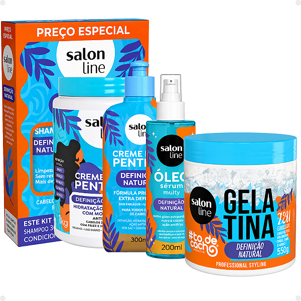Kit Definição Natural Salon Line Completo Com 6 Unidades