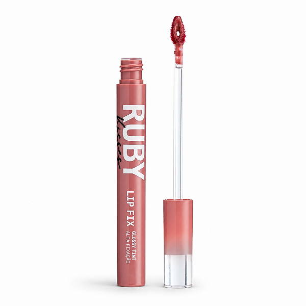Lip Fix Ruby Kisses Glossy Tint Alta Fixação Lovely Pink Lgt01bb