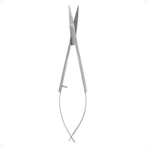 Tesoura Para Sobrancelha Curva Proart Aço Inox Tps02b
