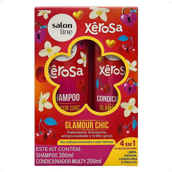 Kit Salon Line Xêrosa Glamour Chic: Shampoo 300ml e Condicionador Multy 200ml