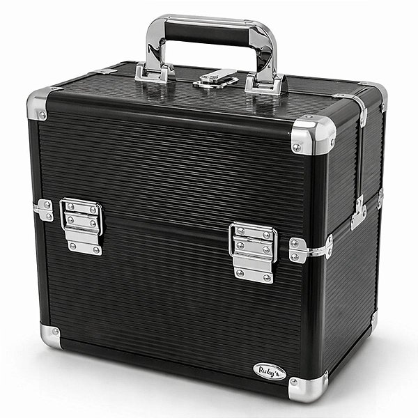 Maleta de Maquiagem Ruby´s Preta e Prata Fs-1166c