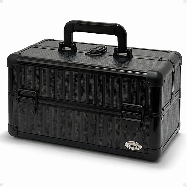 Maleta de Maquiagem Ruby´s Preta com 2 Bandejas Fs-1160ff