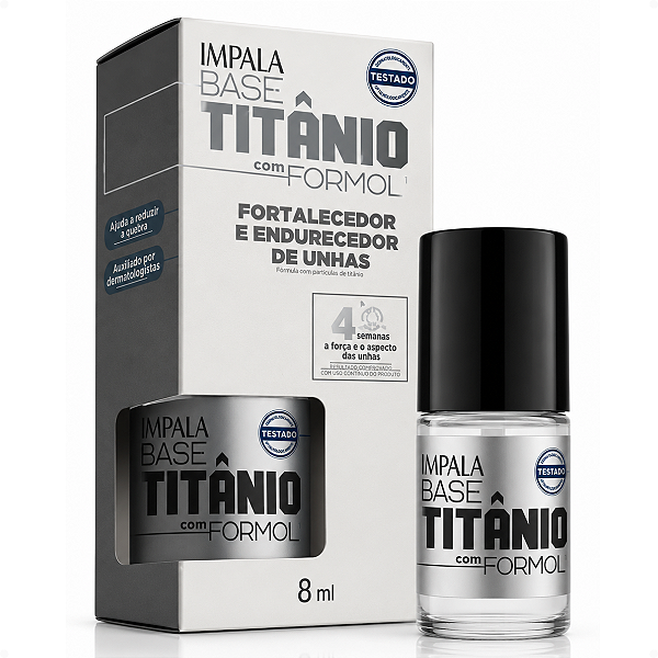 Base Titânio Com Formol Impala Fortalecedor e Endurecedor De Unhas 8ml