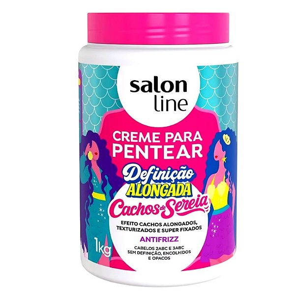 Creme Para Pentear Salon Line Definição Alongada Cachos De Sereia 1Kg