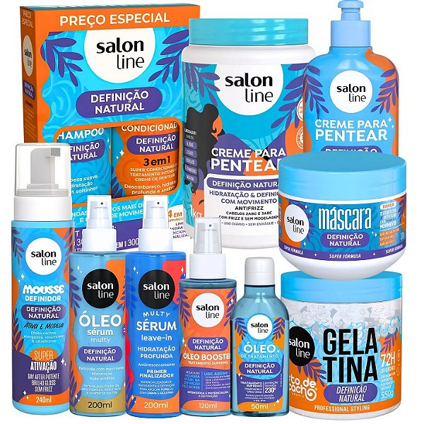 Kit Salon Line Definição Natural Completo Com 10