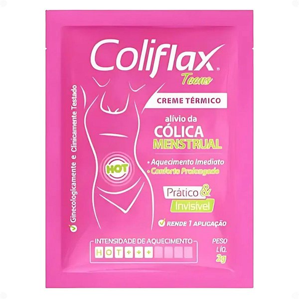 Sachê Creme Térmico Coliflax Teens Alívio da Cólica Menstrual 2g