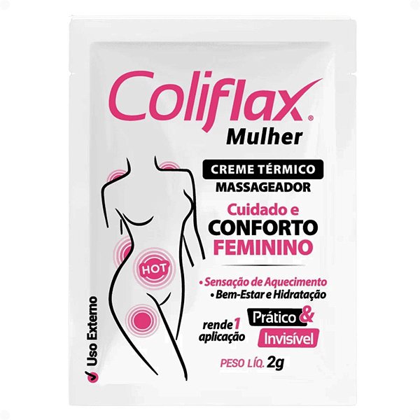 Sachê Creme Térmico Coliflax Mulher Alívio Da Cólica Menstrual 2g