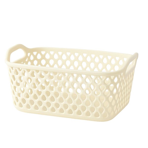 Cesto Organizador Plástico 7,5x16,5 Vazado Branco