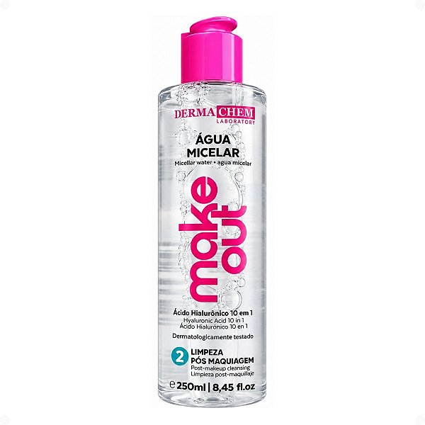 Água Micelar Dermachem Make Out 10 Em 1 Ácido Hialurônico 250ml