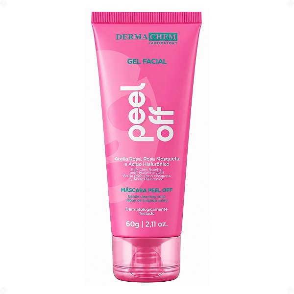 Gel Máscara Facial Dermachem Peel Off Argila Rosa 60g