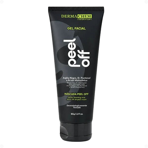Gel Máscara Facial Dermachem Peel Off Argila Negra 60g