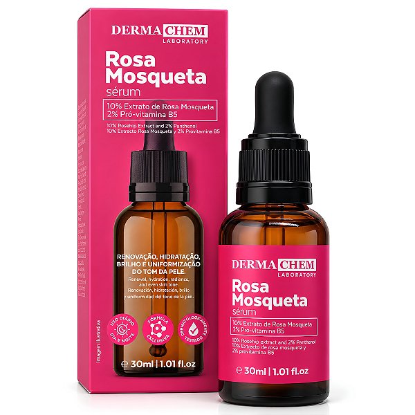 Sérum Facial Dermachem Rosa Mosqueta e Pró-Vitamina B5 30ml