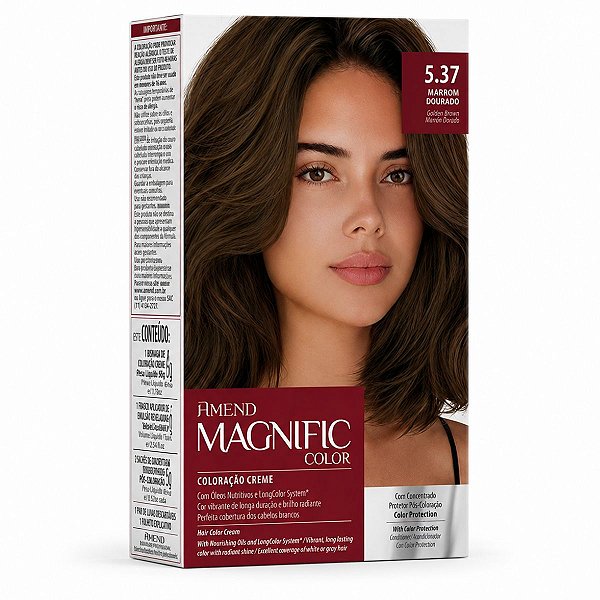 Coloração Creme Amend Magnific Color 5.37 Marrom Dourado