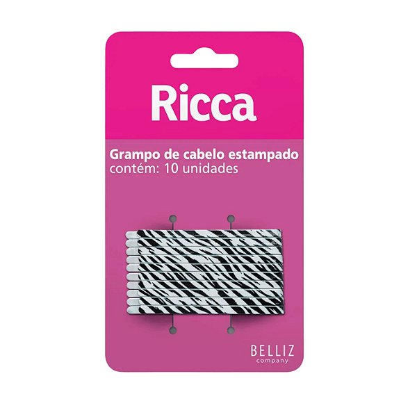 Grampo de Cabelo Ricca Style Zebra Cód.1032