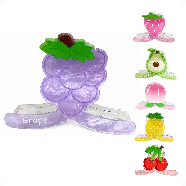 Piranha de Cabelo Acetato Frutas 5cm x 8cm Mgaf37004