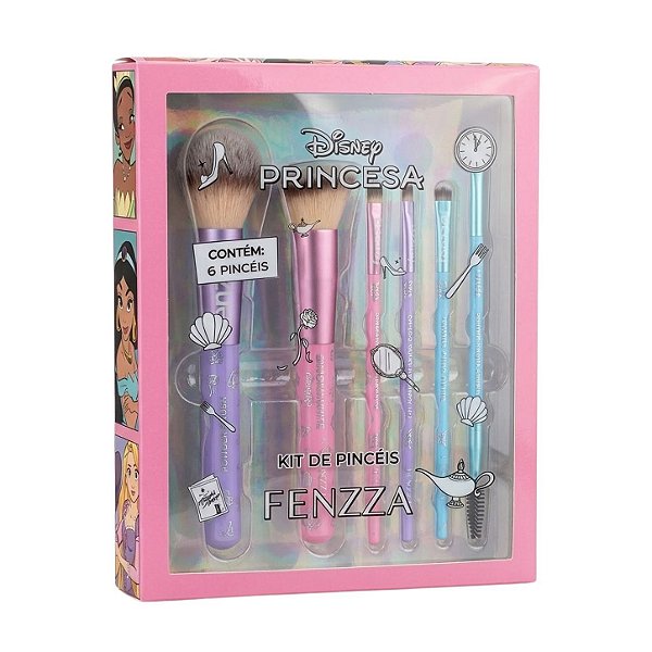 Kit Com 6 Pincéis Fenzza Disney Princesa Dis136