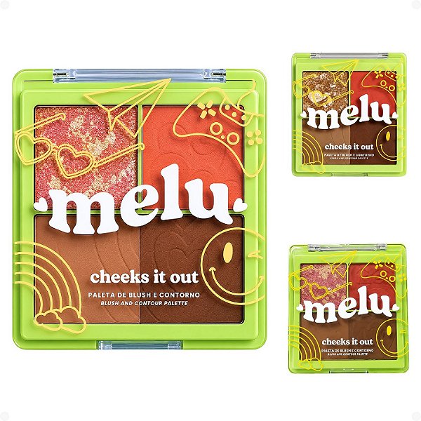 Paleta De Blush e Contorno Melu Cheeks It Out
