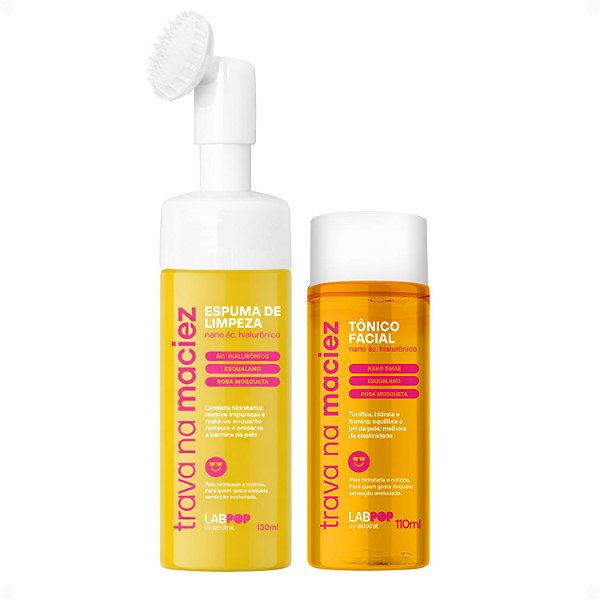 Kit LabPop by Labotrat Trava na Maciez: Espuma de Limpeza 130ml e Tônico Facial 110ml