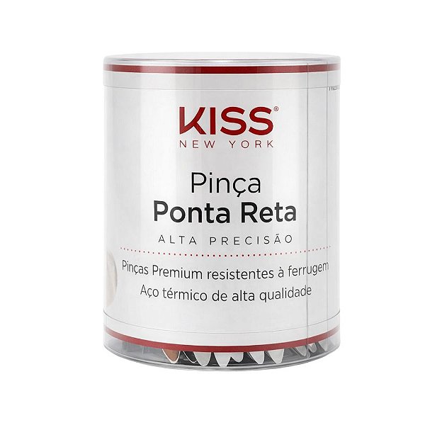 Kit Kiss New York: 72 Pinças Ponta Reta Twzb03br