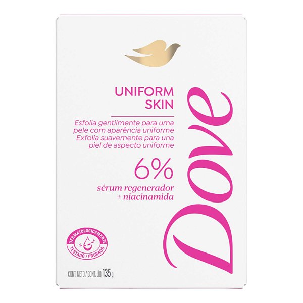 Sabonete Corporal Dove Uniform Skin Sérum Regenerador e Niacinamida 135g