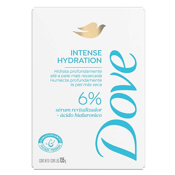 Sabonete Corporal Dove Intense Hydration Sérum Revitalizador e Ácido Hialurônico 135g