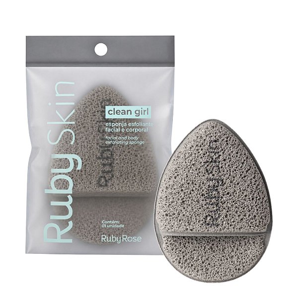 Esponja Esfoliante Facial e Corporal Ruby Skin Clean Girl Hb-a7000-2