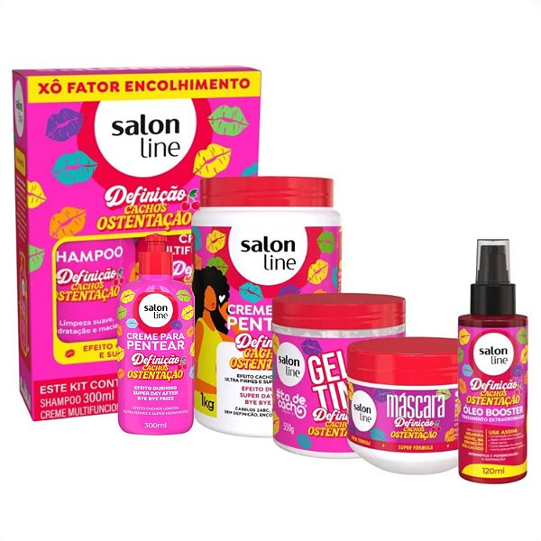 Kit Salon Line Definição Cachos Ostentação Completo Com 7
